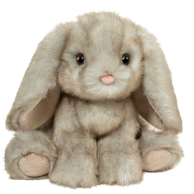 sweet vintage gray stuffed animal bunny